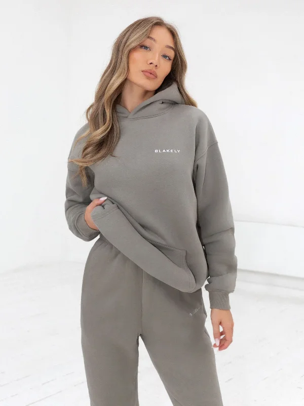 Series Oversized Hoodie - Stone Grey