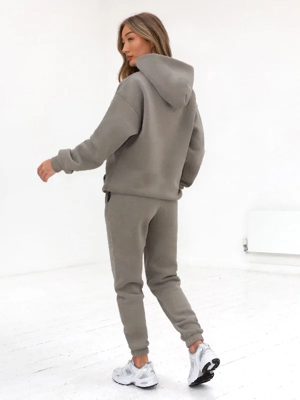 Series Oversized Hoodie - Stone Grey