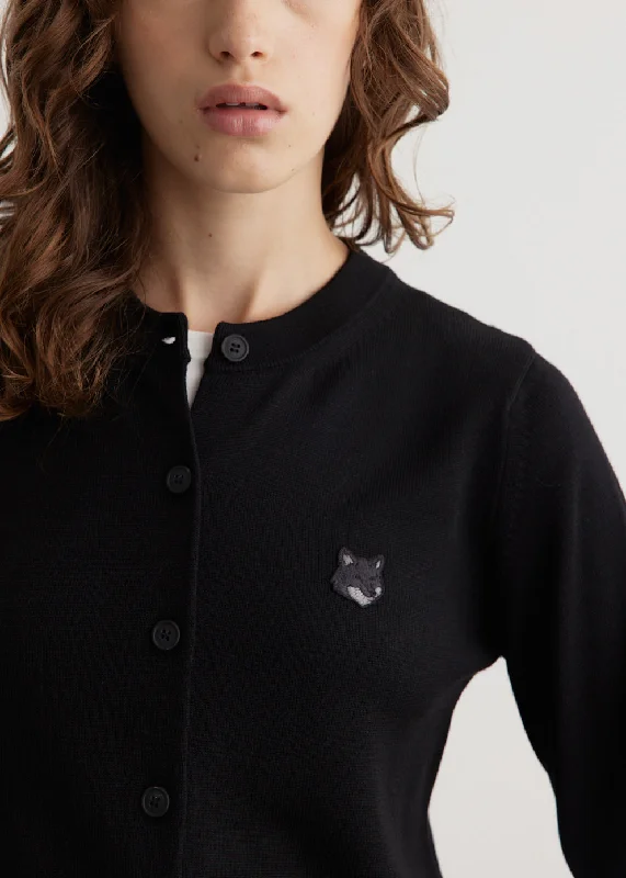 Bold Fox Head Patch Regular Cardigan