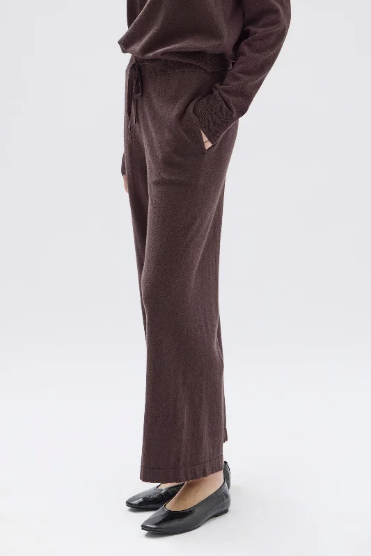 Cotton Cashmere Wide Leg Pant