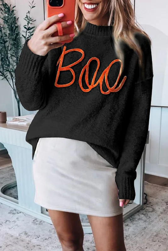 Halloween Boo Drop Shoulder Sweater | PRE ORDER