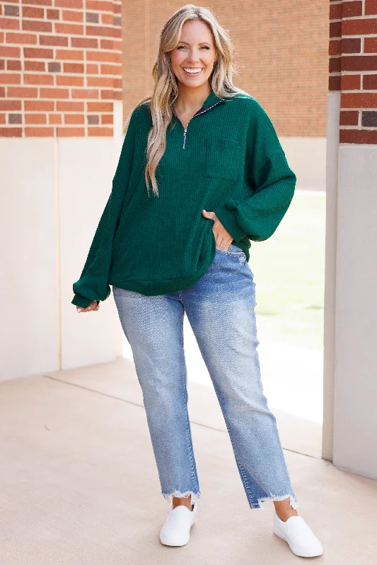 Have Courage Pullover, Hunter Green