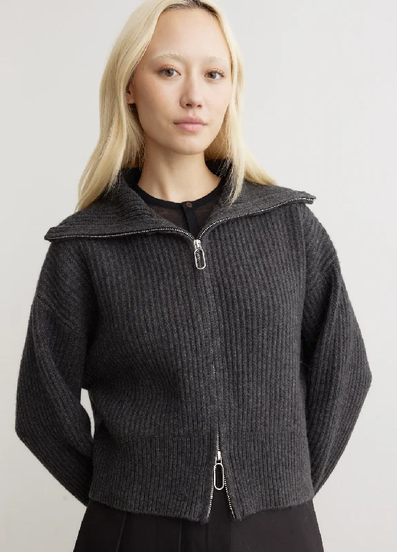 Hope Chunky Rib Zip Knit