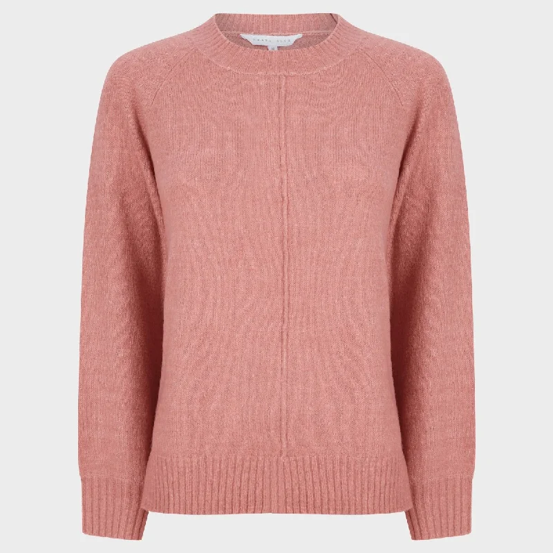 Ladies Bubble Cuff Jumper Rose