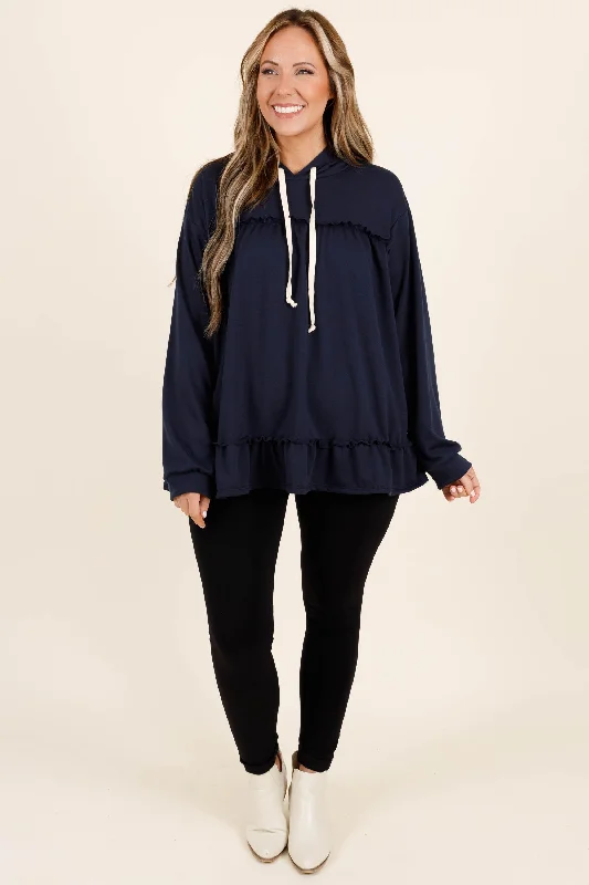 Let's Go Ice Skating Hoodie, Navy