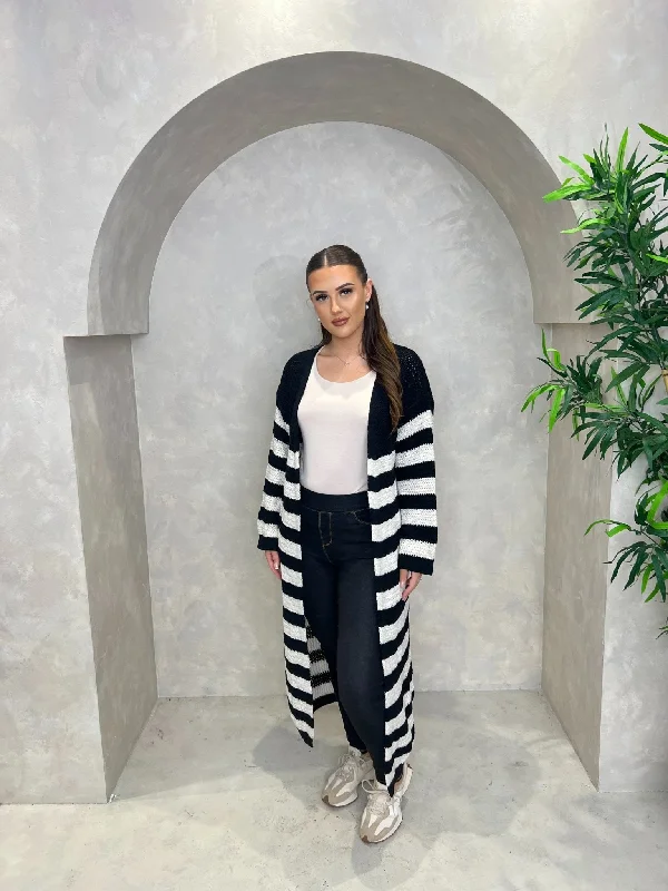 Long Length Stripe Cardigan