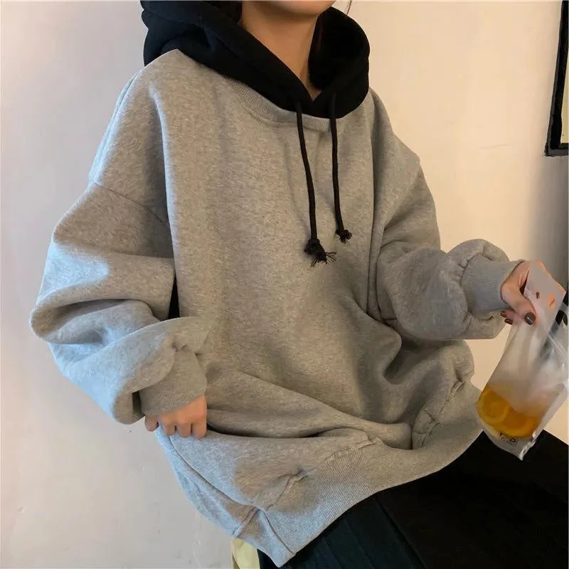 KittenAlarm - Long Sleeve Two Colors Combination Hoodie