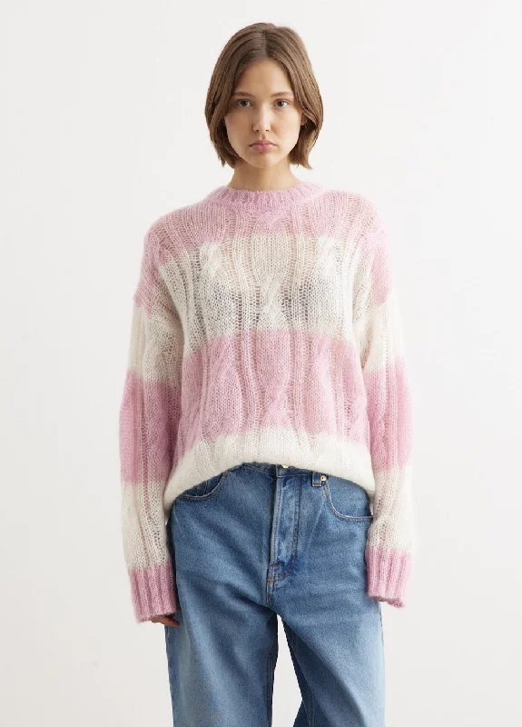 Mohair Cable Knit Sweater