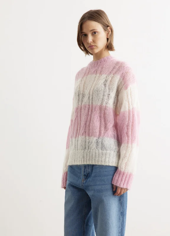 Mohair Cable Knit Sweater