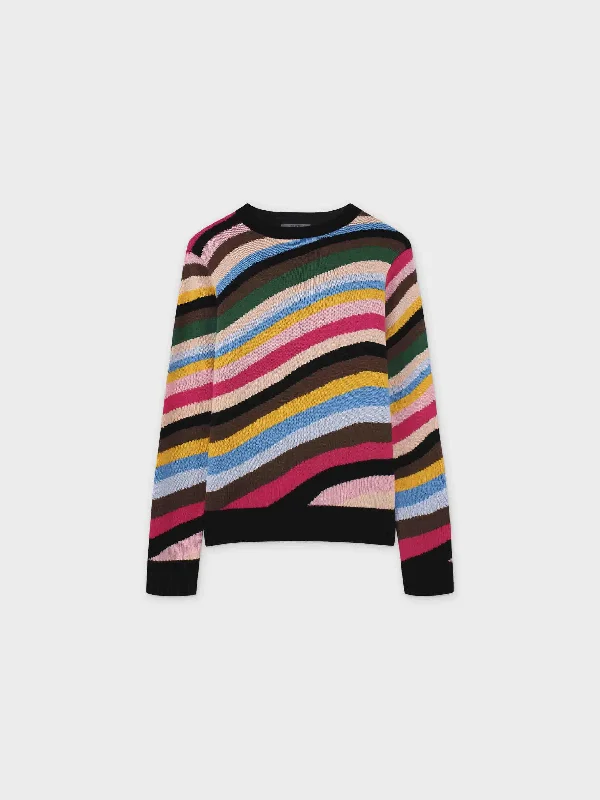 Rainbow Stripe Sweater-Multi