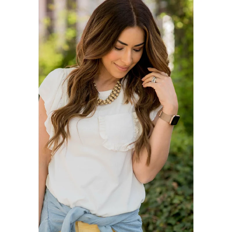 Ruffle Pocket Tee