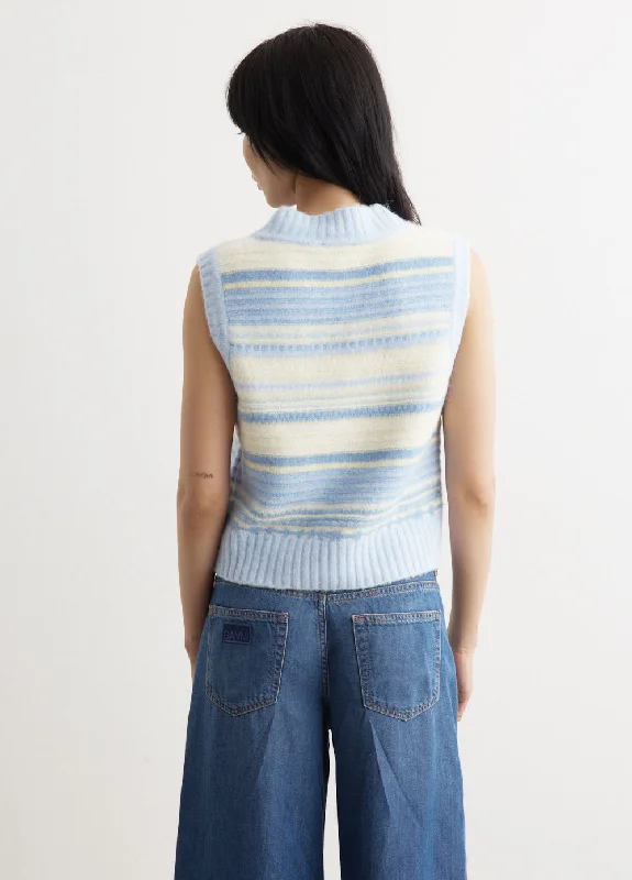 Soft Wool Stripe Vest