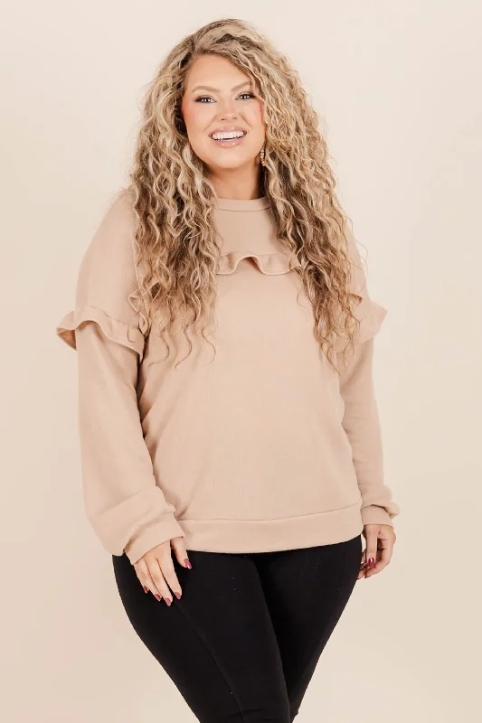 Toffee Kisses Pullover, Taupe