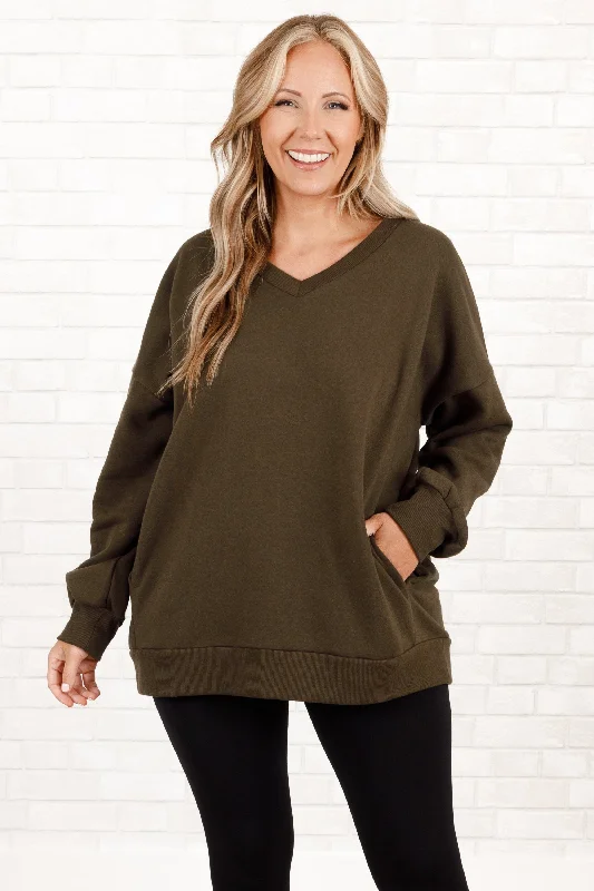 Very Special Sweatshirt, Dark Olive