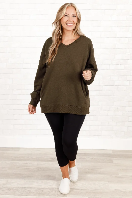 Very Special Sweatshirt, Dark Olive