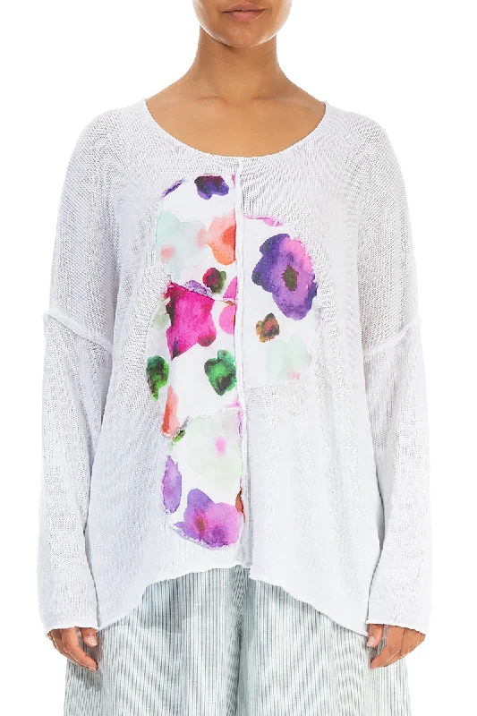 White Blossom Applique Jumper