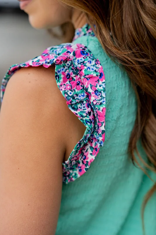 Wildflower Trim Textured Stripes Tank